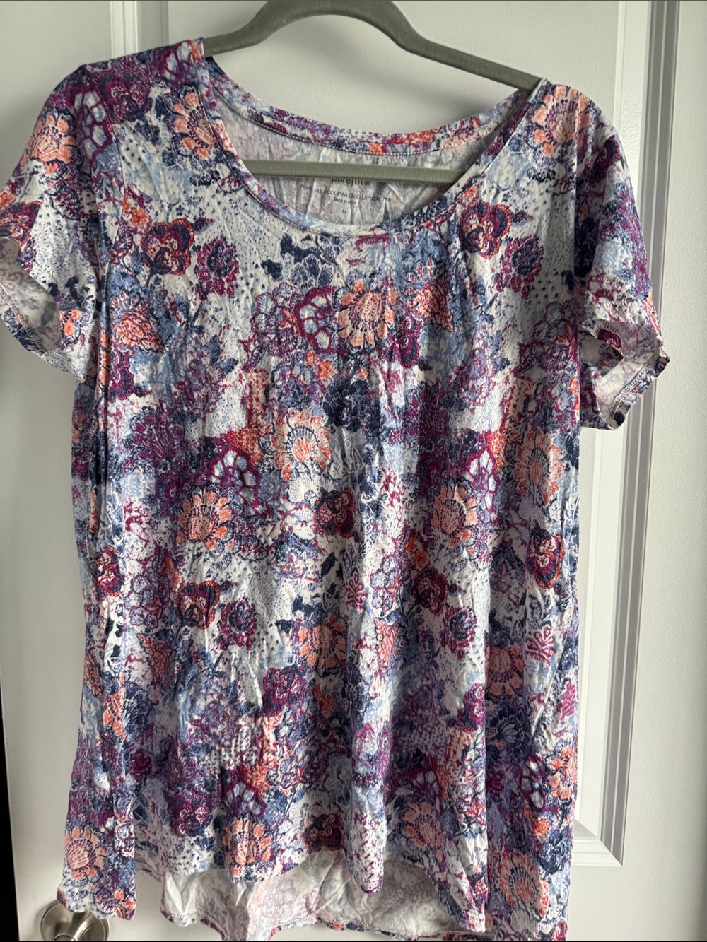 Pure Jill Scoop-Neck Tee in Multicolor Floral